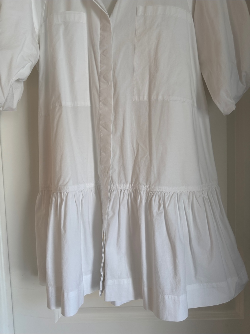 SIMKHAI White Crissy Cotton Poplin Dress Size Small - Picture 7 of 8